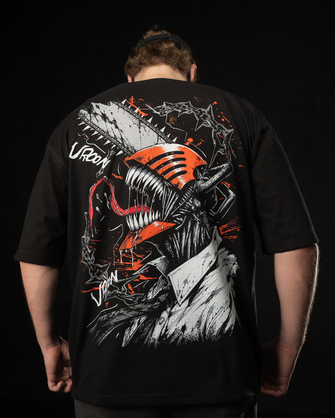Black Devil Hunter Oversized Tee, printed to order in Durban by STEKU