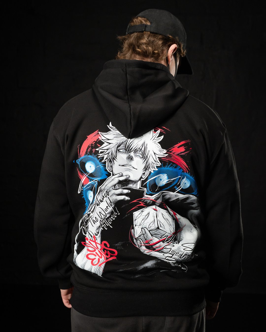 The Strongest Hoodie in black, anime clothing by STEKU