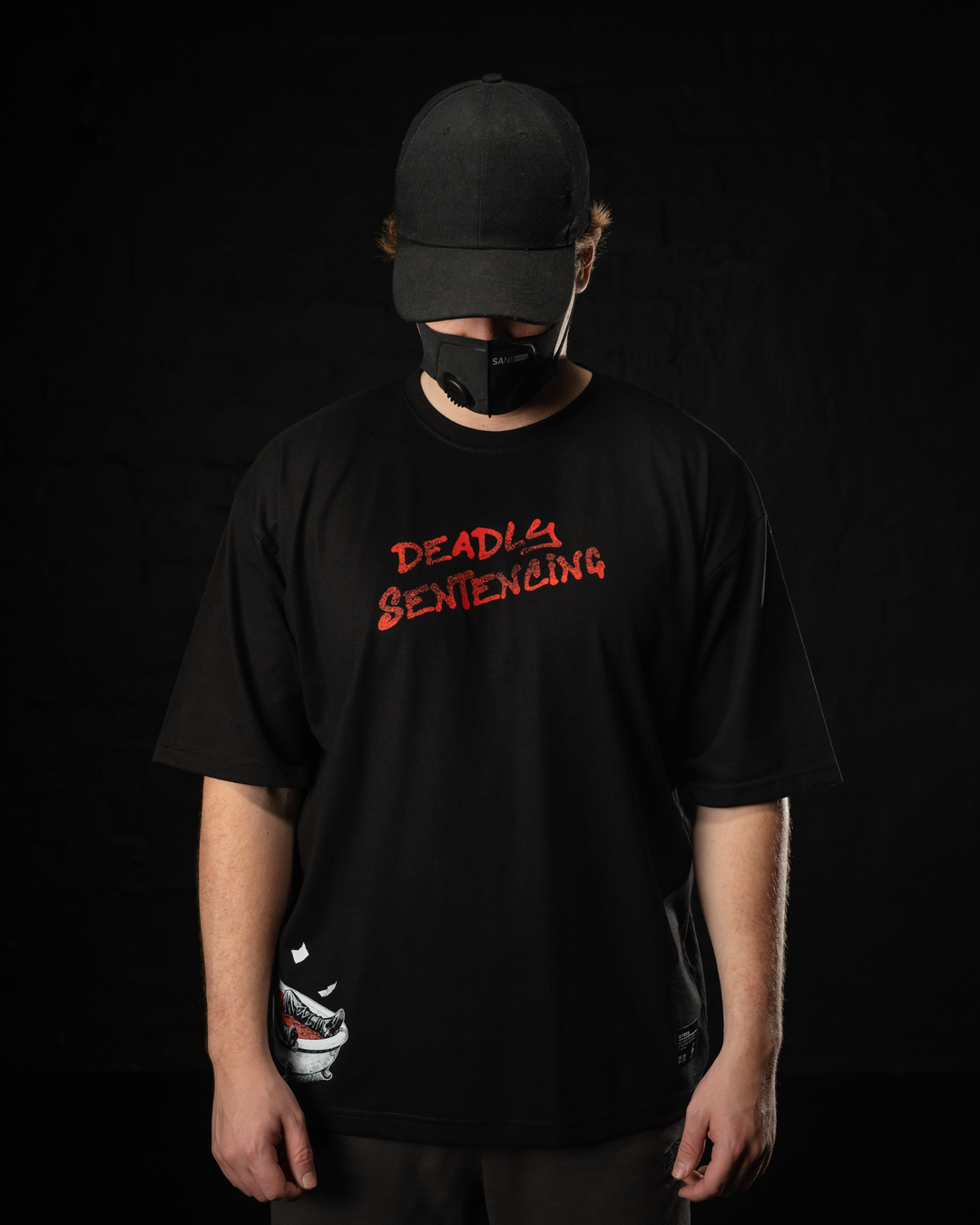 Final Verdict Oversized Tee in black, anime clothing by STEKU