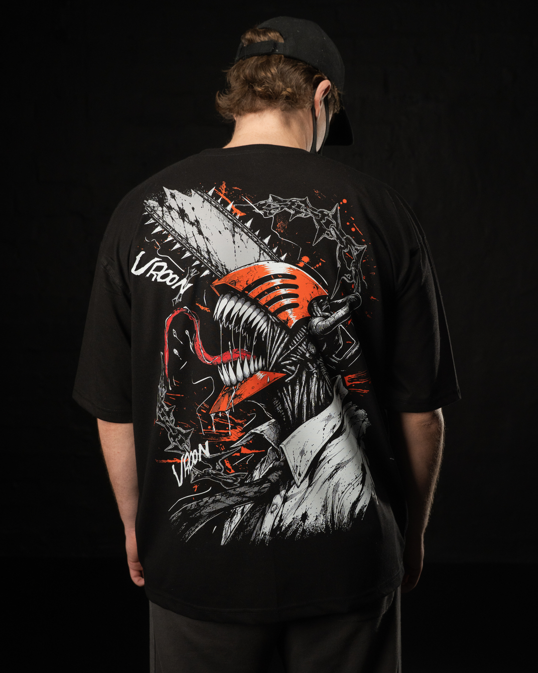 Black Devil Hunter Oversized Tee, printed to order in Durban by STEKU