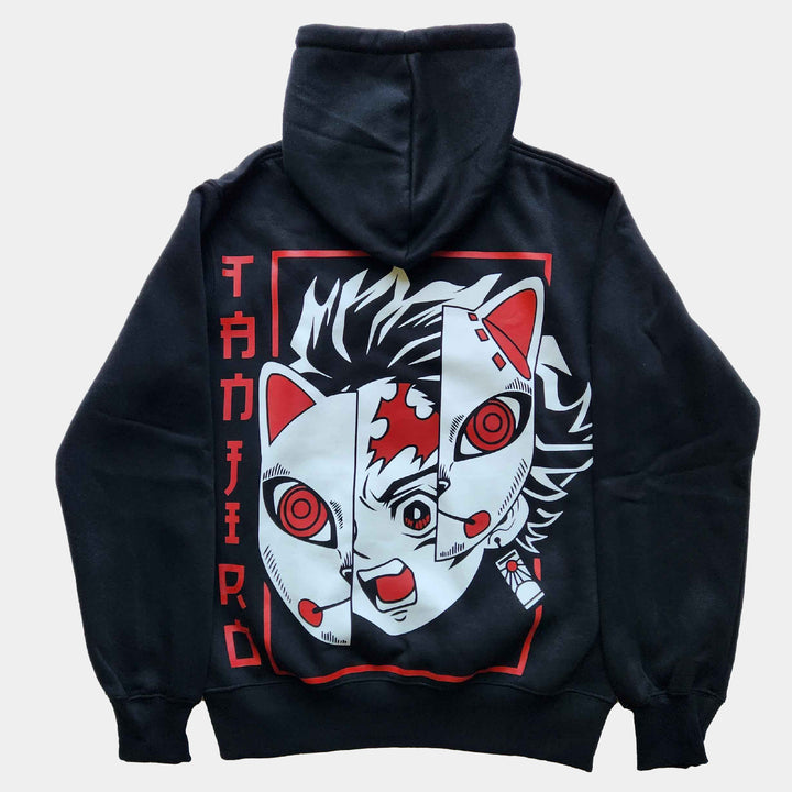 Black Tanjiro hoodie from demon slayer