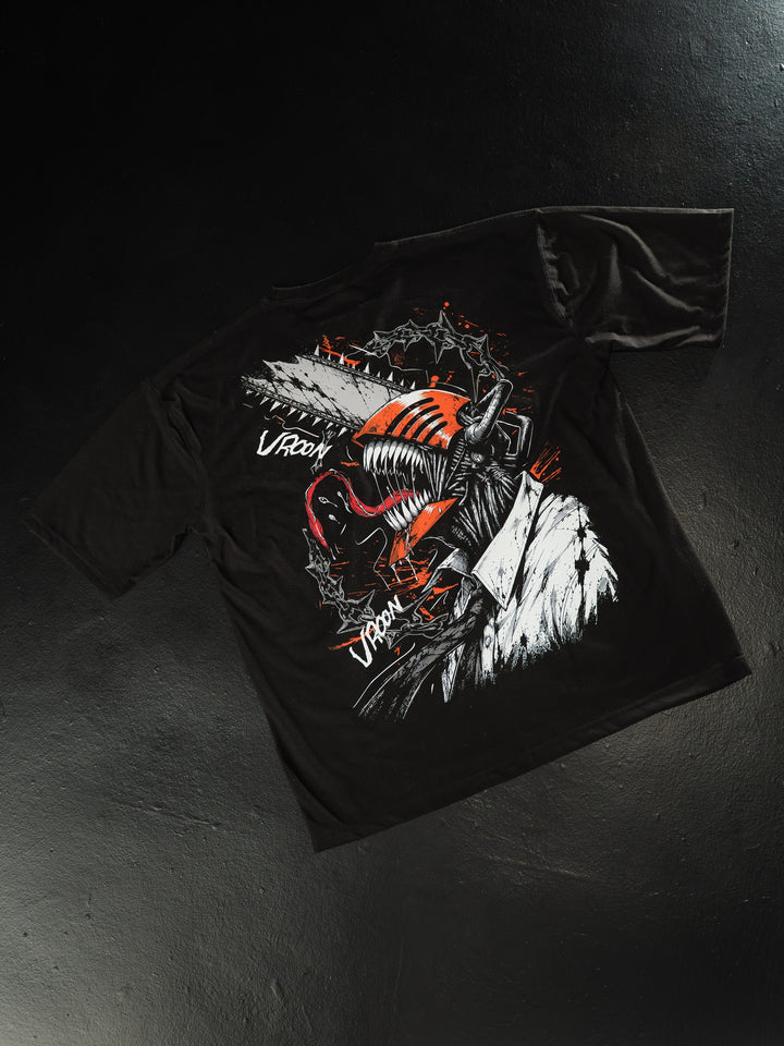 Devil Hunter Oversized Tee in black, anime clothing by STEKU
