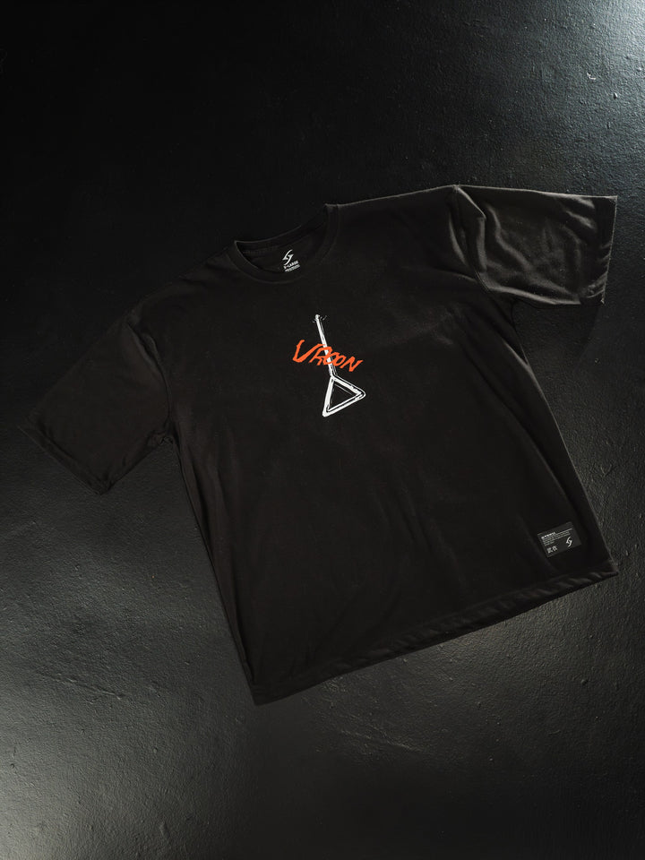 Black Devil Hunter Oversized Tee, printed to order in Durban by STEKU