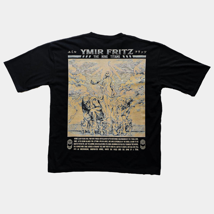 Black Ymir Fritz Oversized T-shirt from Attack on titan